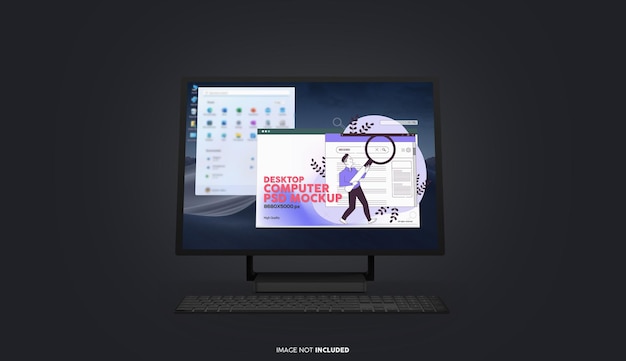 Desktop Computer PSD Mockup