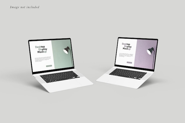 PSD desktop display mockup