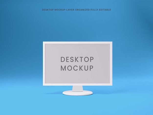 Desktop mockup design premium psd