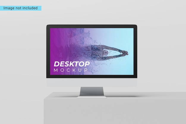 Desktop mockup ontwerp geïsoleerd