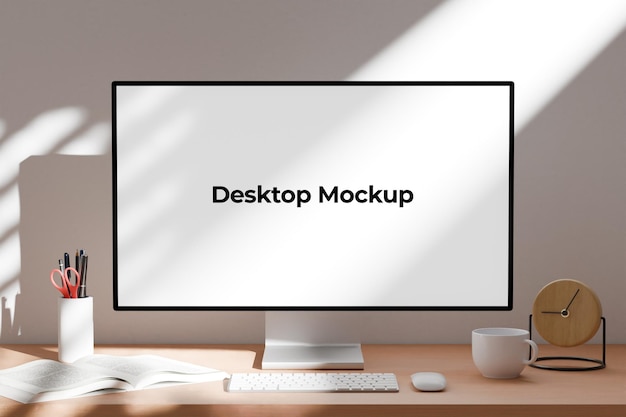 PSD mockup del monitor di scrivania