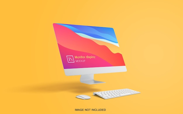 PSD mockup di sito web con schermo desktop