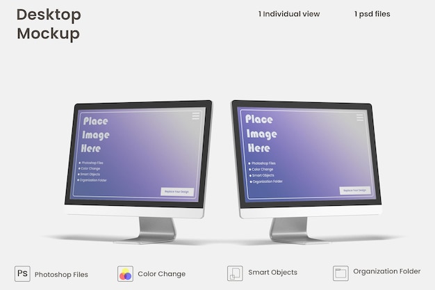 Desktopschermmodel premium psd