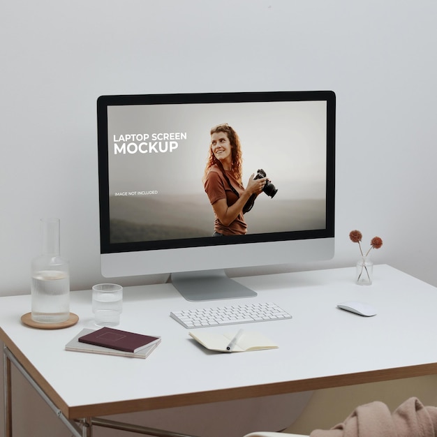 Desktopweergave mockup psd-sjabloon