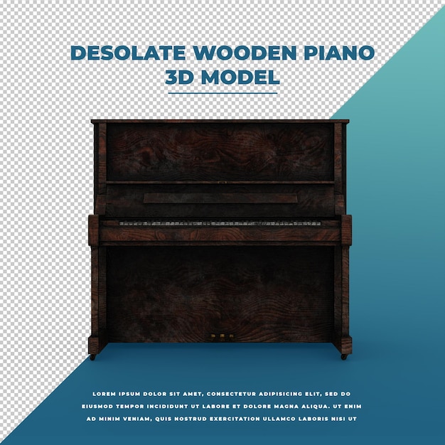 PSD desolate houten piano