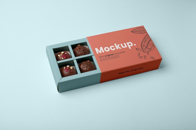 PSD dessert mockup box design