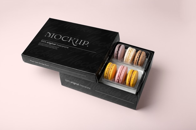 PSD dessert mockup box design