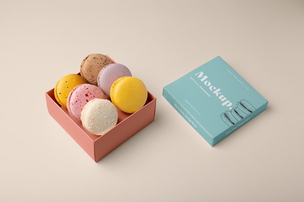 PSD dessert mockup box design