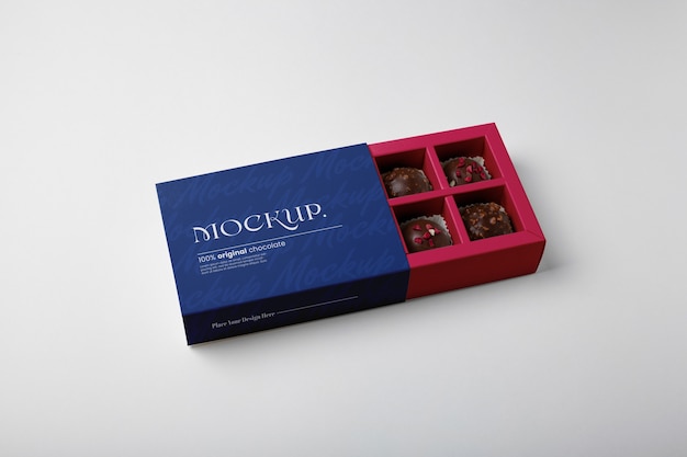 PSD dessert mockup box design