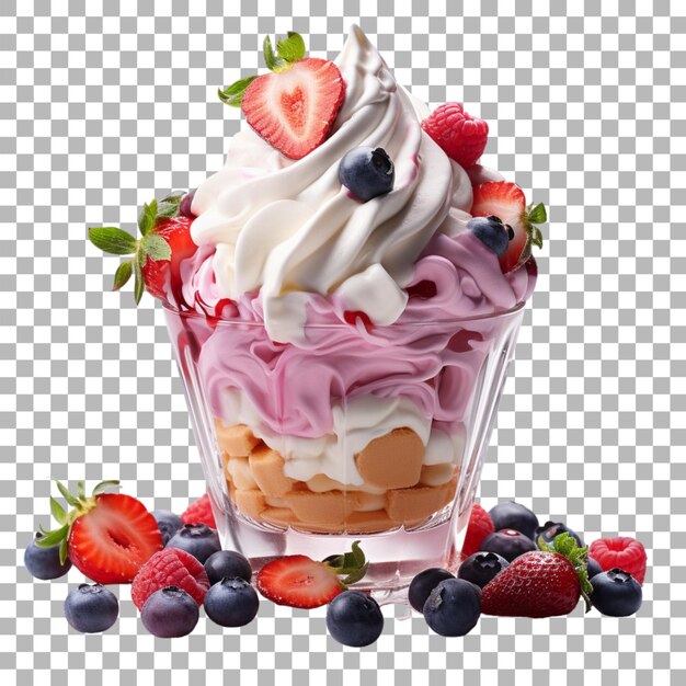 PSD dessert on transparent background