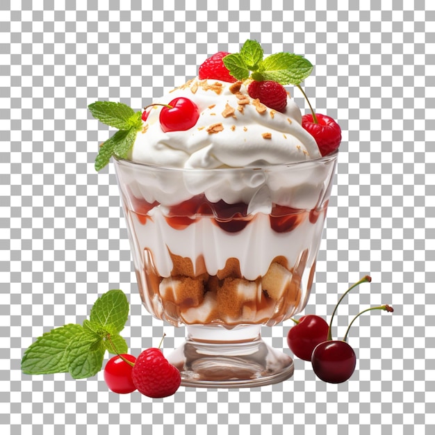 Dessert on transparent background