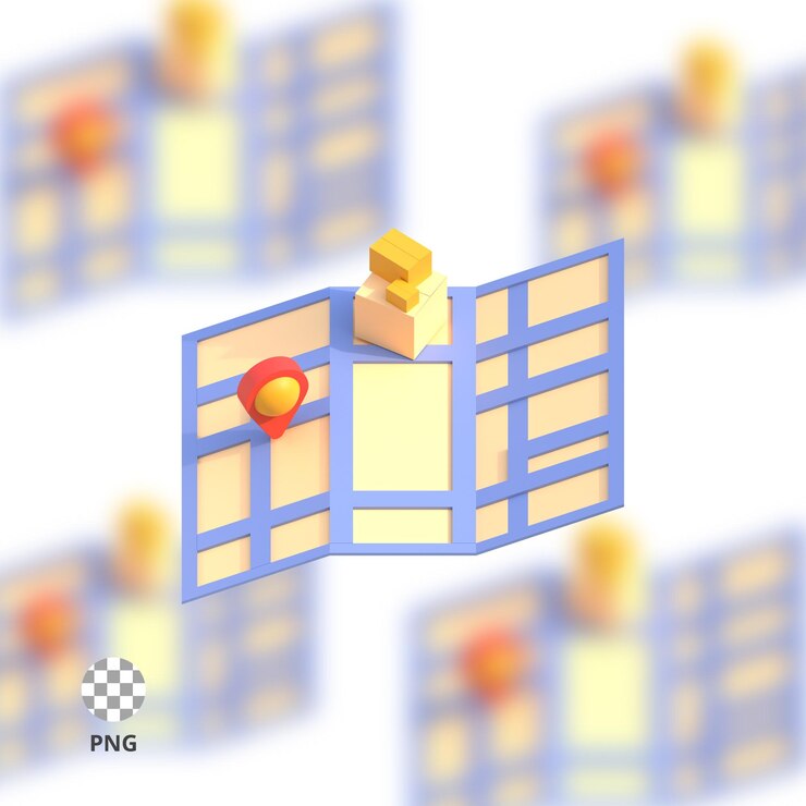 PSD destination delivery 3d icon