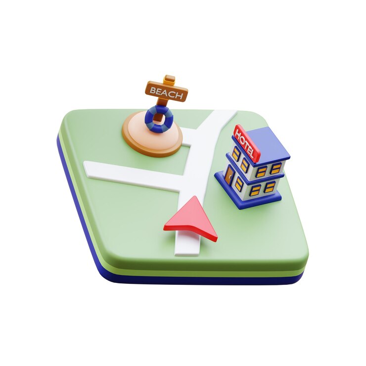 PSD destination signpost 3d icon illustration