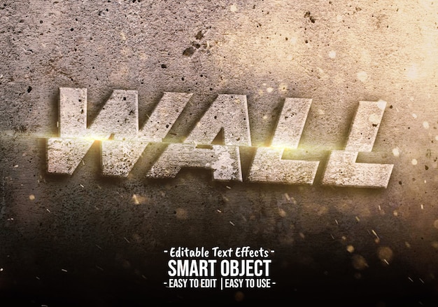 Destroy wall text style effect