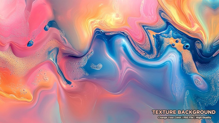 PSD detail of water waves highlighted by neon lights abstract water background