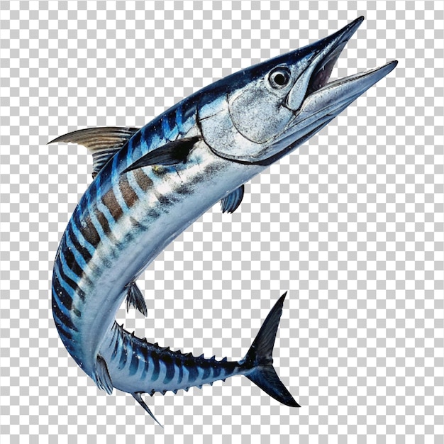 一隻瓦胡魚的詳細描繪