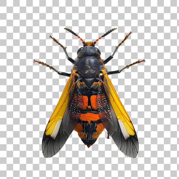 PSD detailed firefly on white background