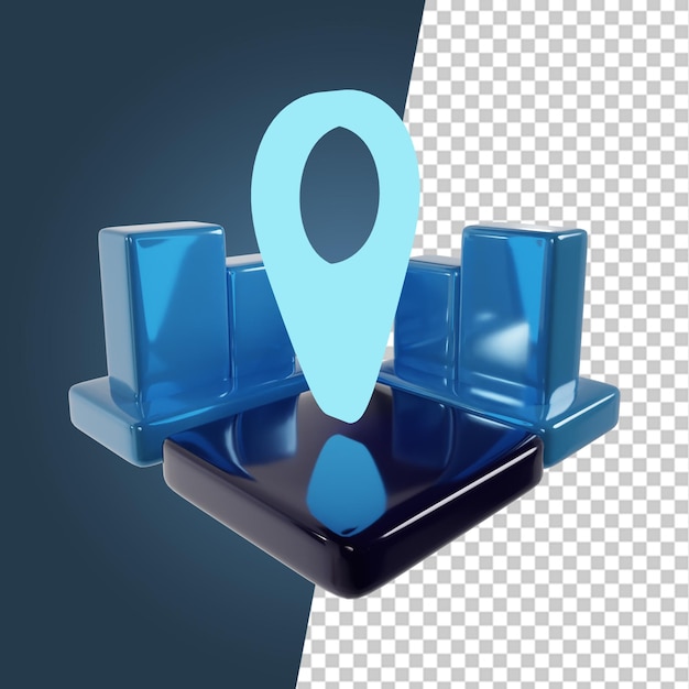 PSD detailed high quality 3d render of vr icon clipart