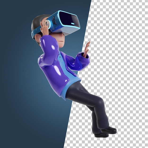 detailed high quality 3d render of vr icon clipart