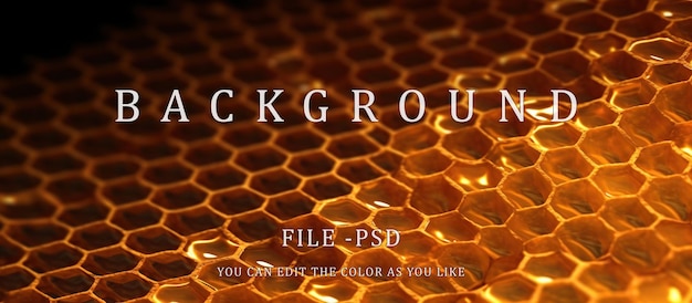 PSD detailed honeycomb background