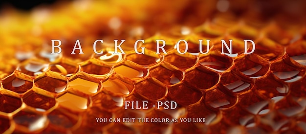 PSD detailed honeycomb background