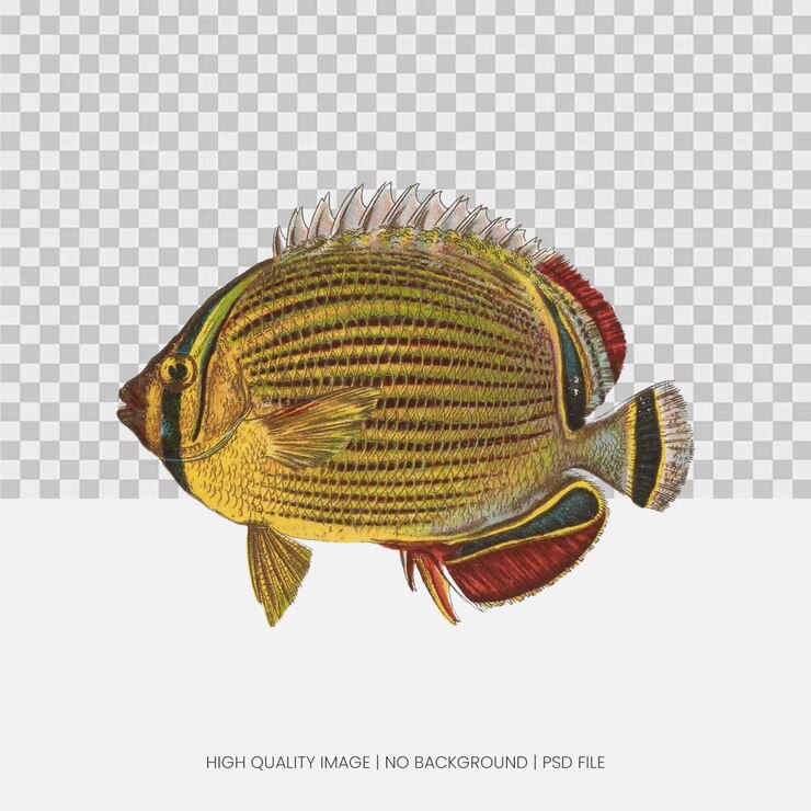 PSD detailed illustration of a butterflyfish
