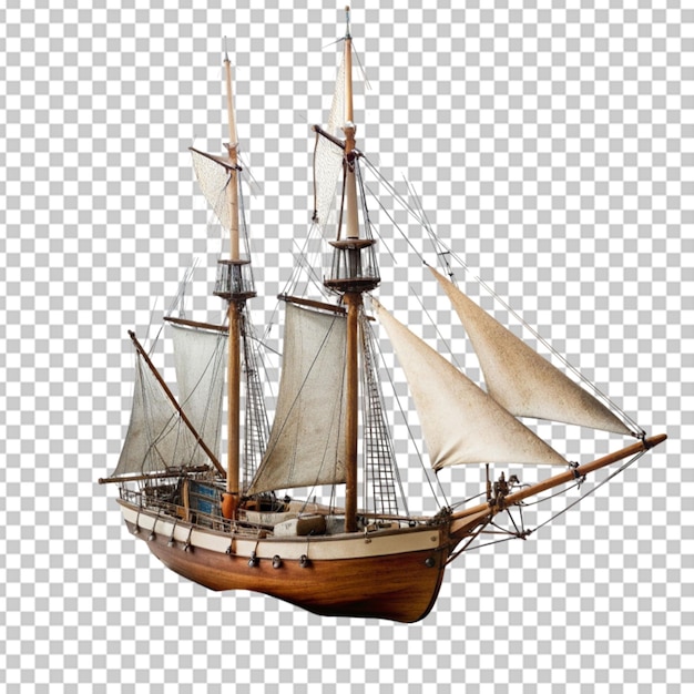 Detailed model sailboat