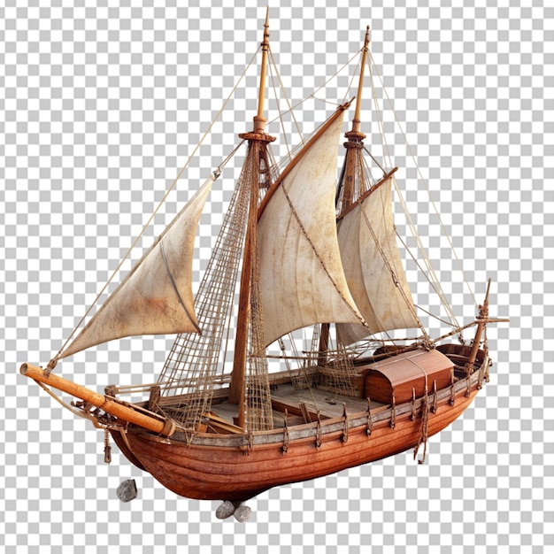 Detailed model sailboat