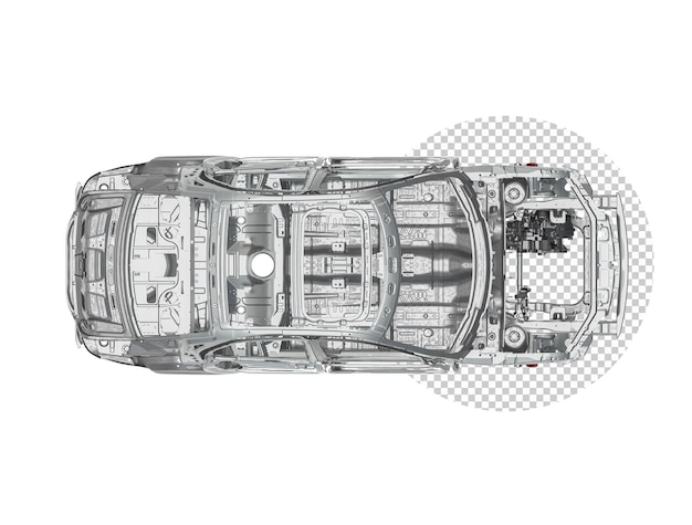 PSD 白い背景に車体の詳細