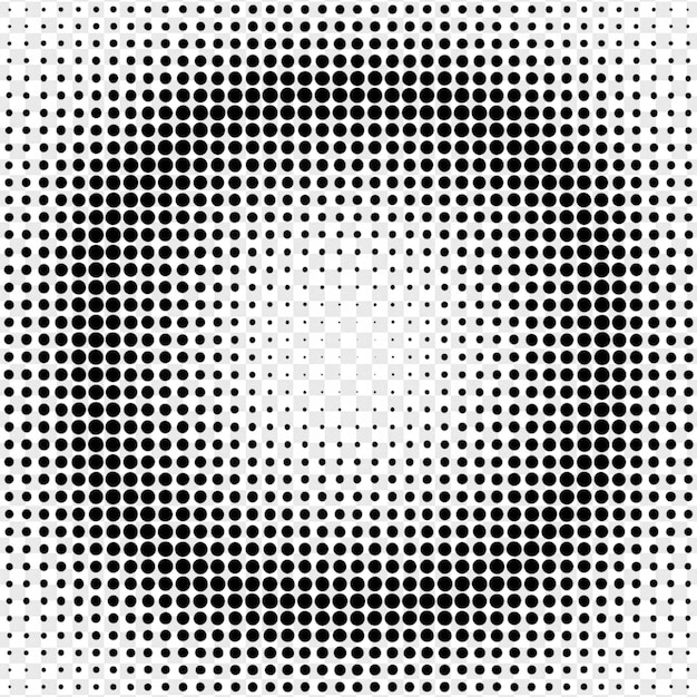 Detaljeret halftone effekt isoleret på transparent baggrund til fotoeffekt