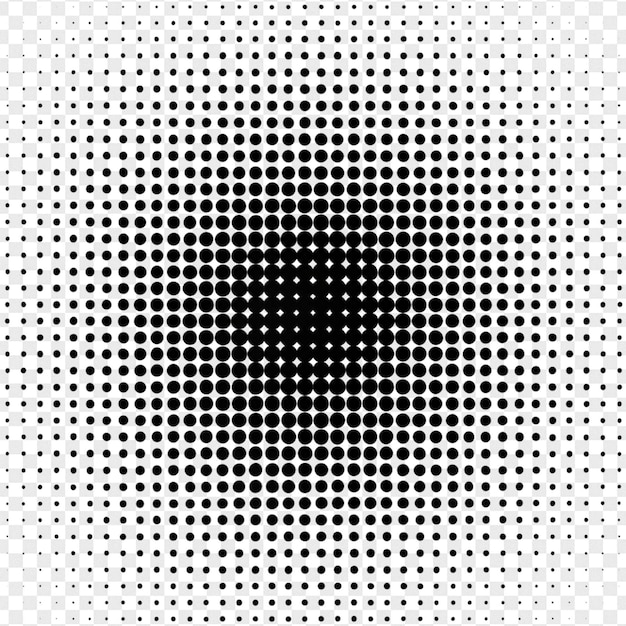 Detaljert Halftone Effect isolert på transparent bakgrunn for Photo Effect