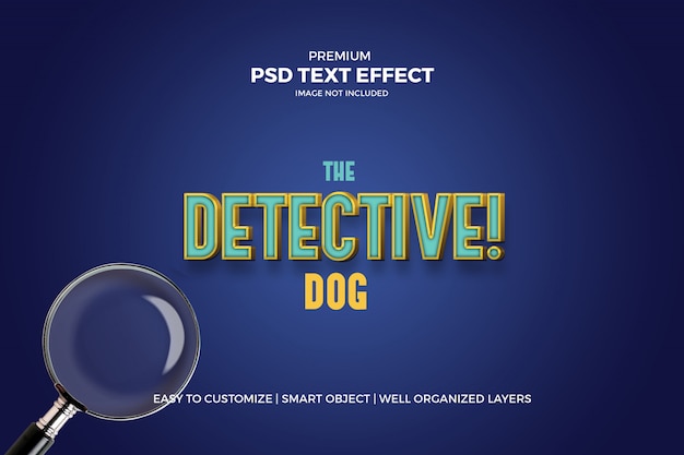 Detective dog filmisch teksteffect