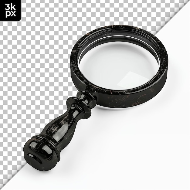 PSD detective magnifier isolato su uno sfondo trasparente