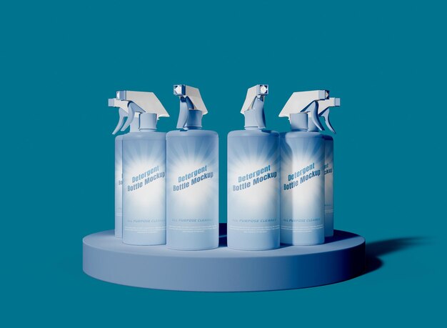 Detergen Bottles Mockup