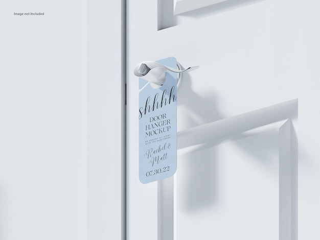 PSD deur hanger mockup ontwerp vector