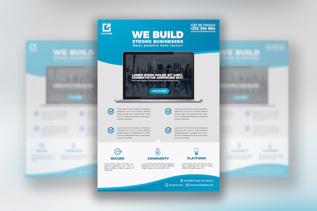 PSD developer business flyer template