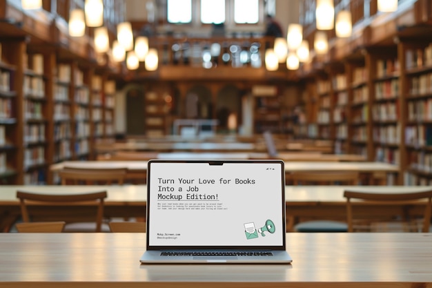 Device and books in library  mockups