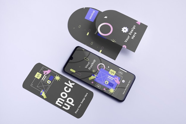 device label tag mockup design
