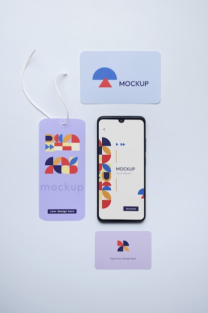 device label tag mockup