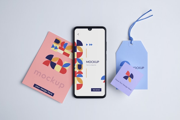 device label tag mockup