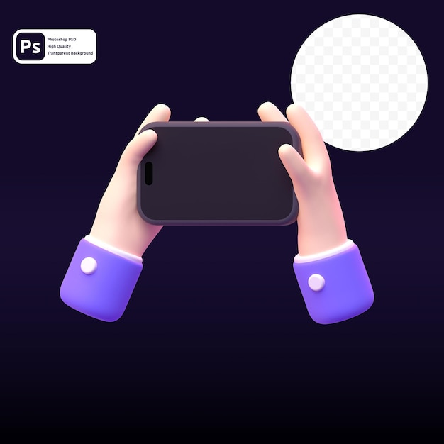 Device Phone in 3d render for graphic asset web presentation or other