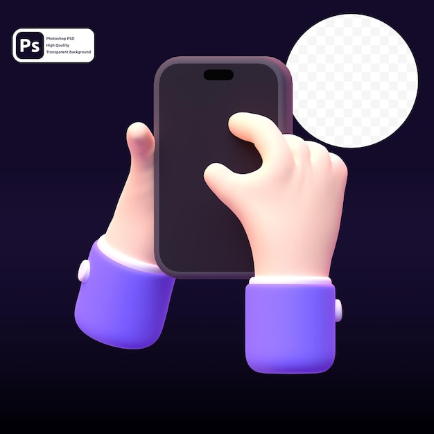 Device Phone in 3d render for graphic asset web presentation or other