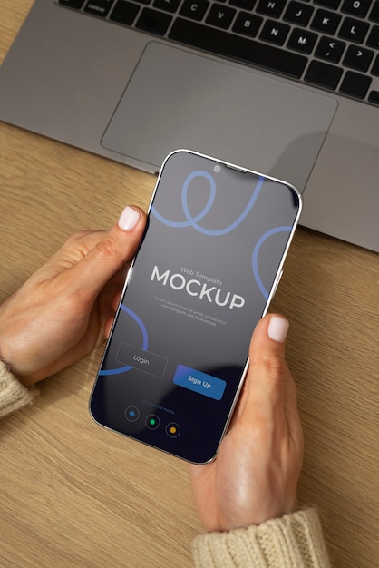 PSD device screen mockup design