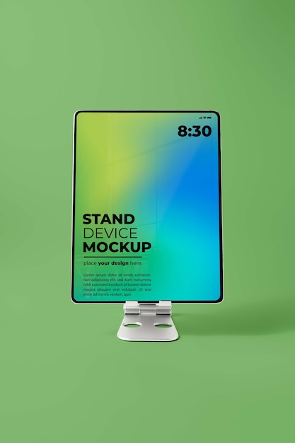 PSD device stand mockup presentation