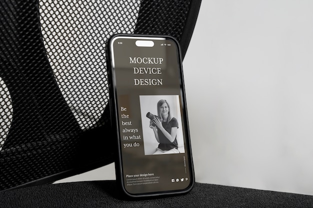 Device in studio mockup