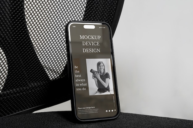 PSD device in studio mockup