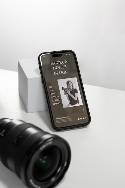 PSD device in studio mockup