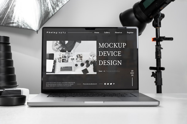 PSD device in studio mockup