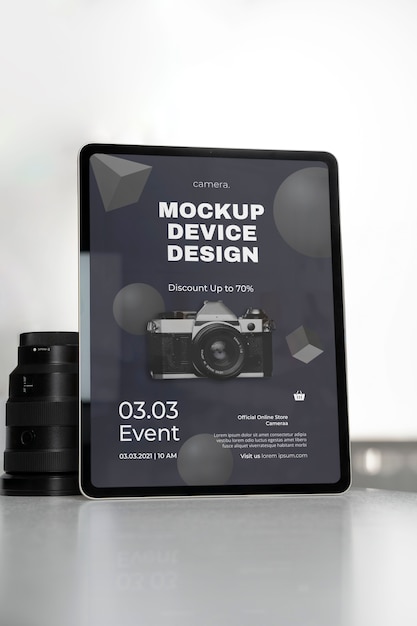 PSD device in studio mockup