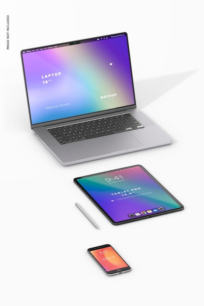 PSD devices scene mockup